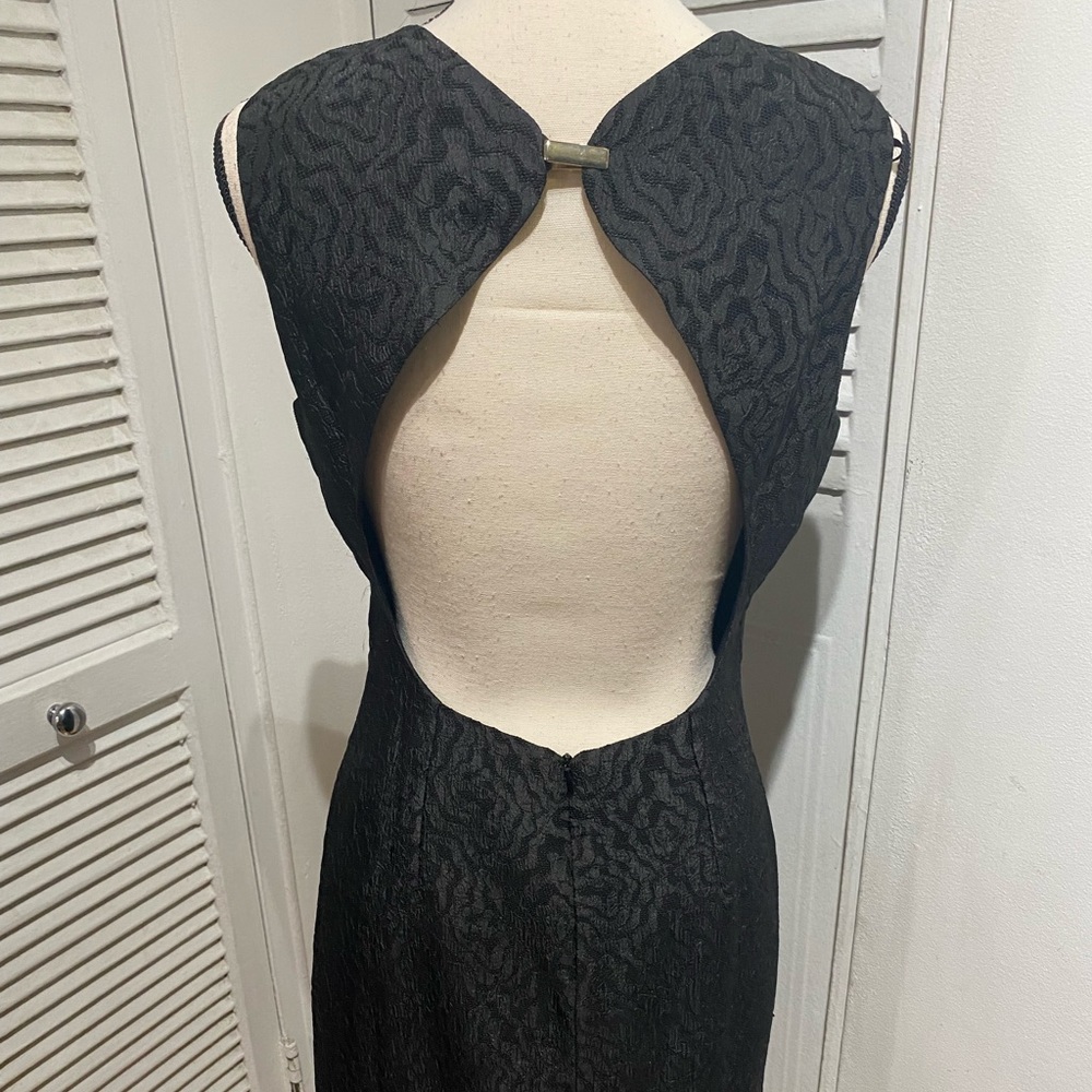 ASO SERENA VAN DER WOODSEN STRAPLESS BLACK BROCADE DRESS - Medium - Picture 8 of 12